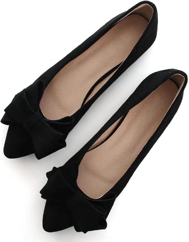 TN TANGNEST Women Fashion Bowknot Flats Comfort Pointed Toe Dress Shoes | Amazon (US)