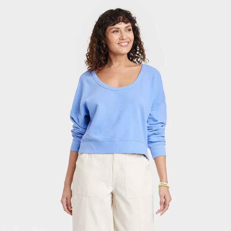 Women's French Terry Scoop Sweatshirt - Universal Thread™ | Target