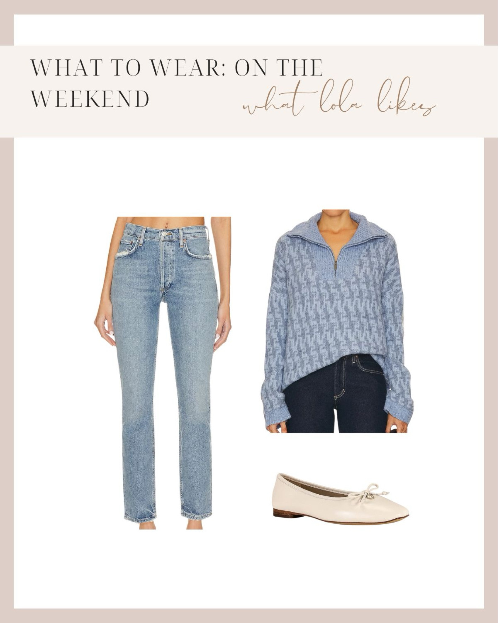 A casual, but trendy weekend fit recipe: staple denim, an oversized sweater, and ballet flats  

#LTKSeasonal #LTKover40 #LTKstyletip