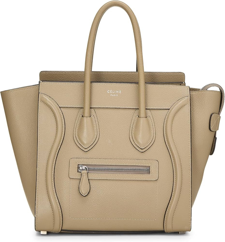 Amazon.com: Céline, Pre-Loved Beige Drummed Calfskin Luggage Micro, Beige : Luxury Stores | Amazon (US)