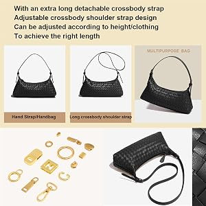 Handbags Shoulder Bags for Women Small Bags Women's Woven Tote Bag Crossbody Handbag Travel Hand ... | Amazon (US)