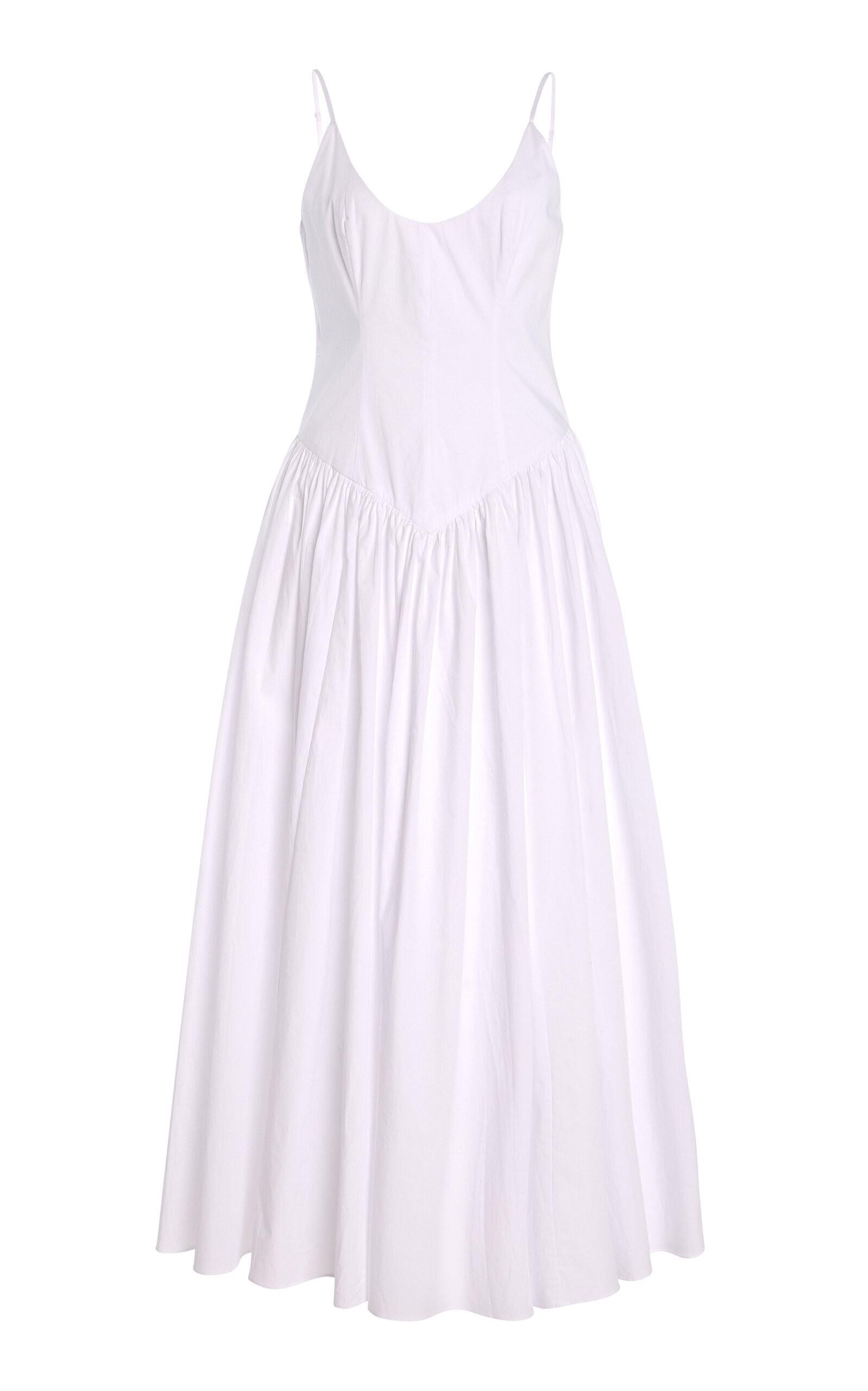 STAUD - Dena Cotton Dress - White - US 10 - Moda Operandi | Moda Operandi (Global)