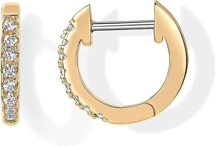 PAVOI 14K-18K Gold Plated Ear Cuff | Gold Huggie Earrings for Women | Dainty Cuff Earrings & Smal... | Amazon (US)