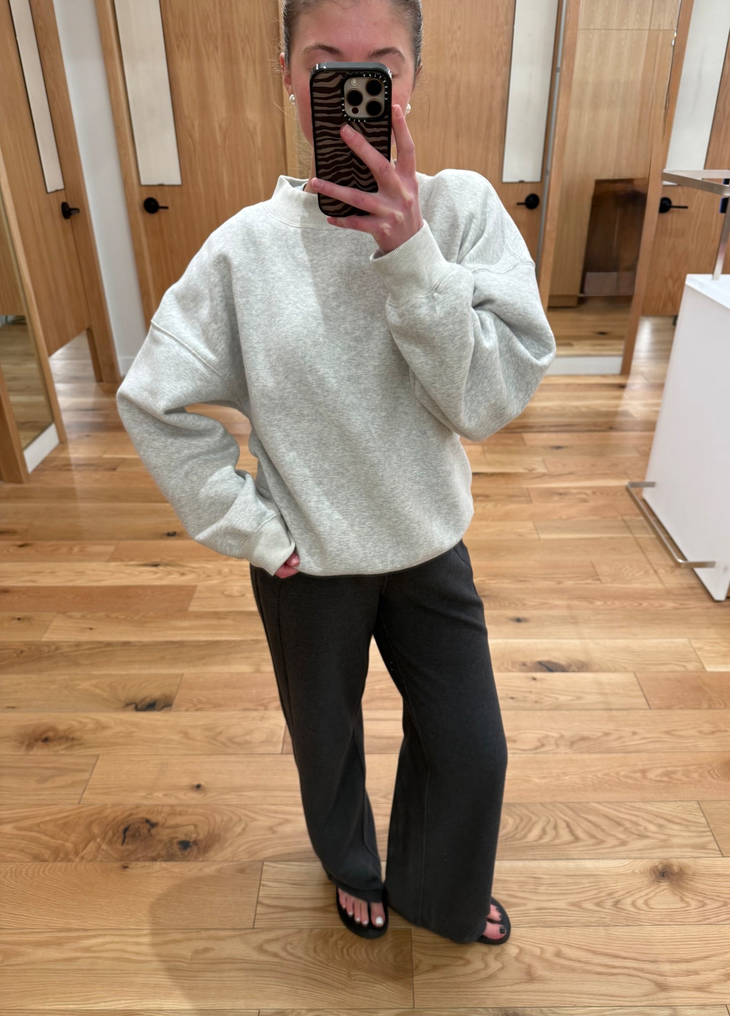 Felt so cozy in this outfit!
Can’t beat the $3 old navy flip flops
Top: medium
Pants: small
Shoes: 9- size up 1/2 size

#LTKootd #LTKdayinmylife #LTKgrwm