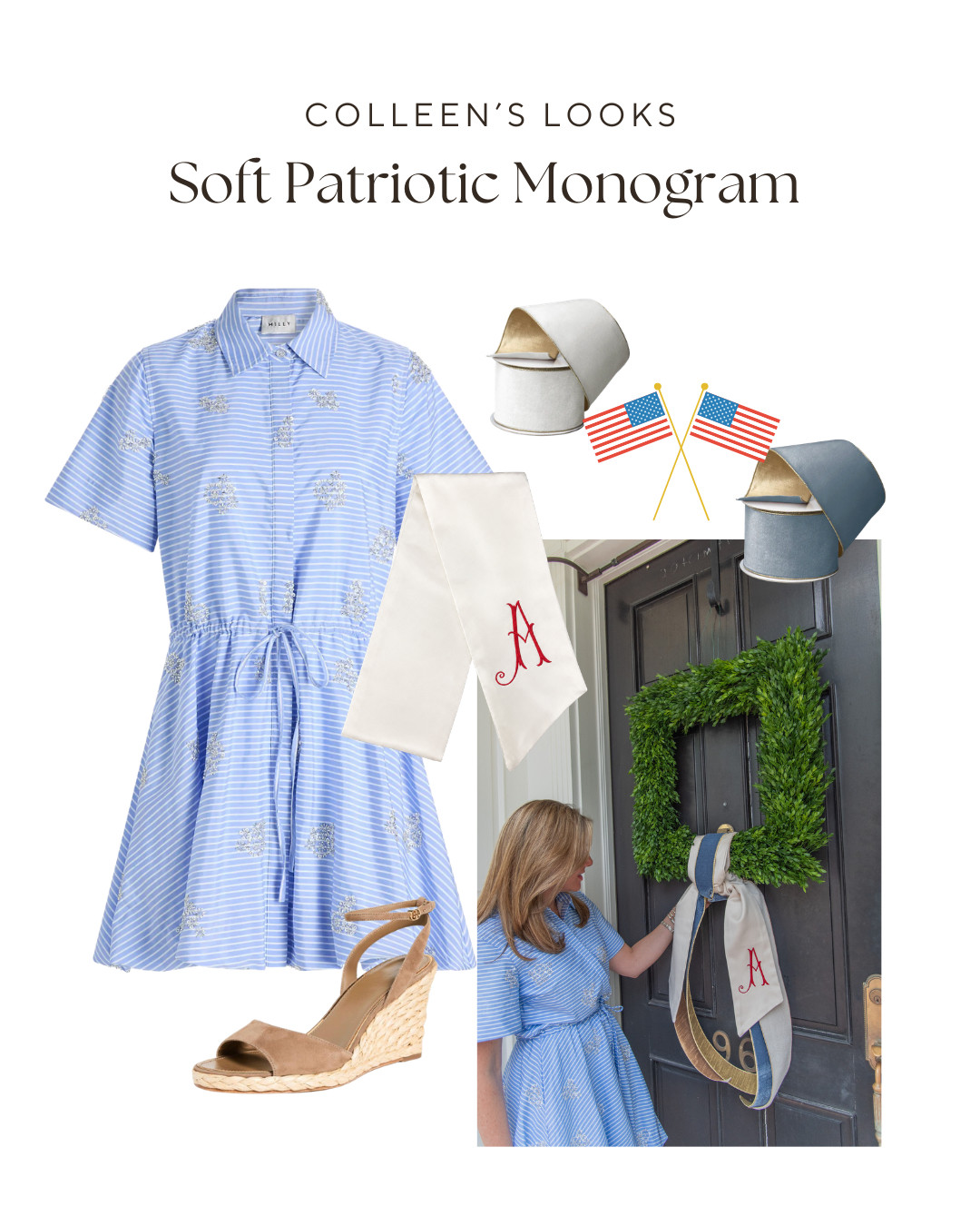 The perfect dress for this soft and classy look for your front door 🤍 #FigAndDoveStyle #WreathSash #FrontDoorStyling #LuxuryWreath #SouthernHomeEntryway #AmericanSummer #LTKStyle #SummerStyle #CelebrateBeautifully
 

 #LTKootd