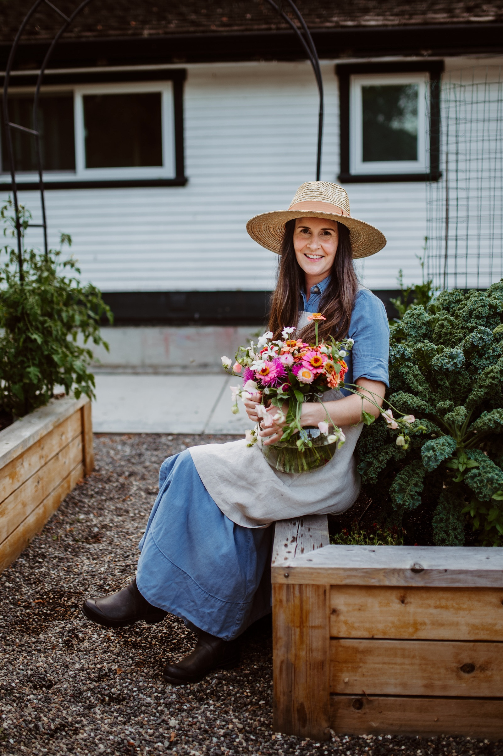 Harvesting joy, one bloom at a time 🌸✨ There’s something so peaceful about gathering flowers straight from the garden—especially with a worn-in linen apron and trusty sun hat. Moments like these make all the hard work worth it! Here’s to slowing down and savoring the beauty we grow. #GardenMoments #FlowerHarvest #LTKGarden #FlowerGarden #Garden #Gardening 

 #LTKHome