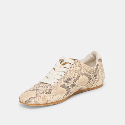 Dorie Sneakers Natural Snake Embossed Leather | DolceVita.com