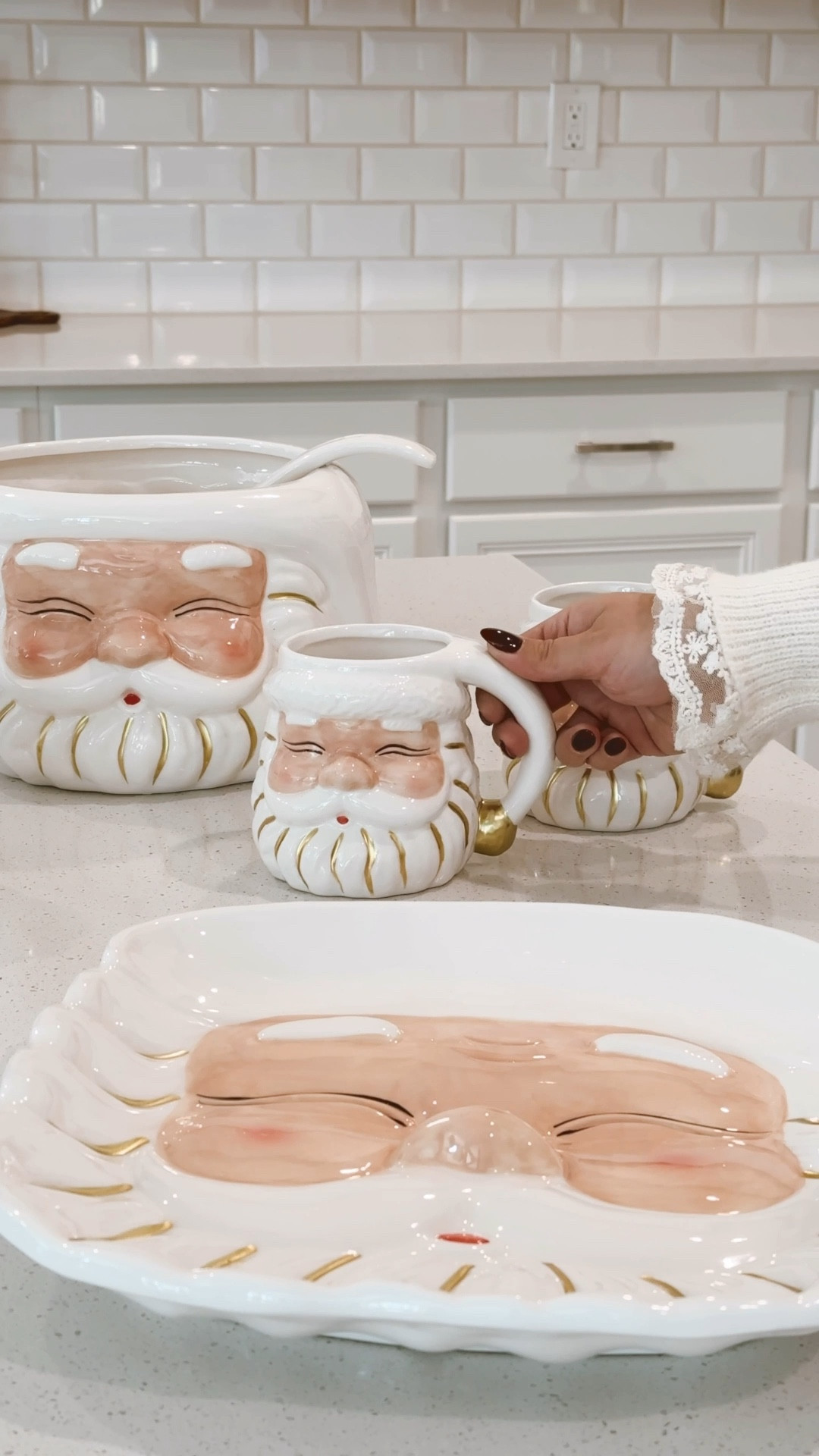 Christmas Santa Ceramic - White Santa Dessert Plate - Santa Ceramic Serving Bowl - Hot Cocoa Bar - Hot Chocolate Bar - Christmas Hosting - Christmas Santa Mug - Christmas Santa Decor 

#LTKHoliday #LTKGiftGuide #LTKSeasonal