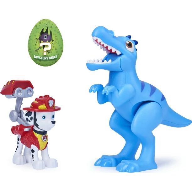 PAW Patrol, Dino Rescue Marshall and Dinosaur Action Figure Set, for Kids Aged 3 and up | Walmart (US)