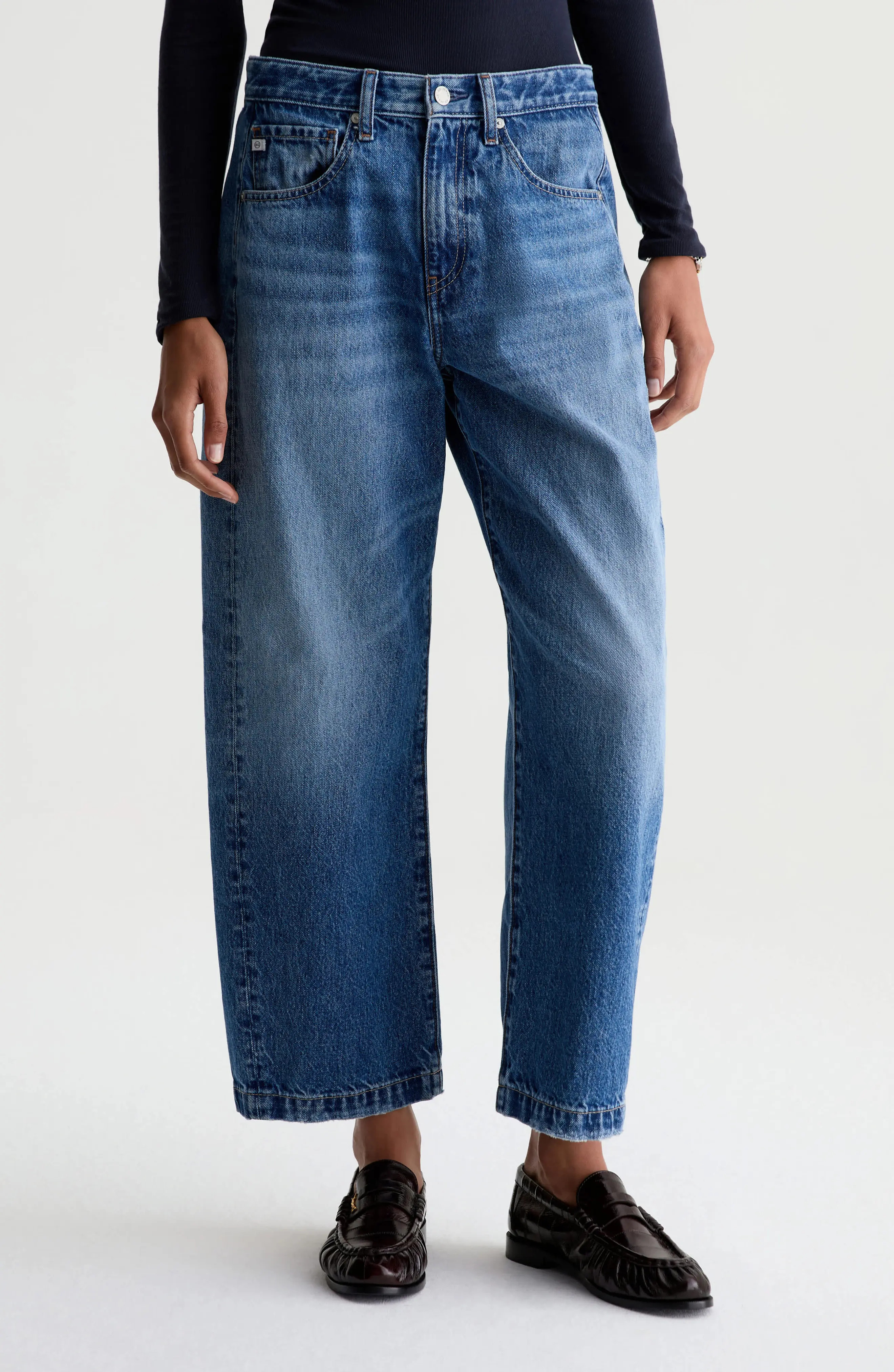 AG Hattie High Waist Ankle Barrel Leg Jeans (Women) | Nordstrom | Nordstrom