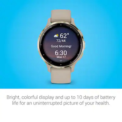 Garmin - Venu 3S GPS Smartwatch 41 mm Fiber-reinforced polymer - Stainless Steel and French Gray ... | Best Buy U.S.