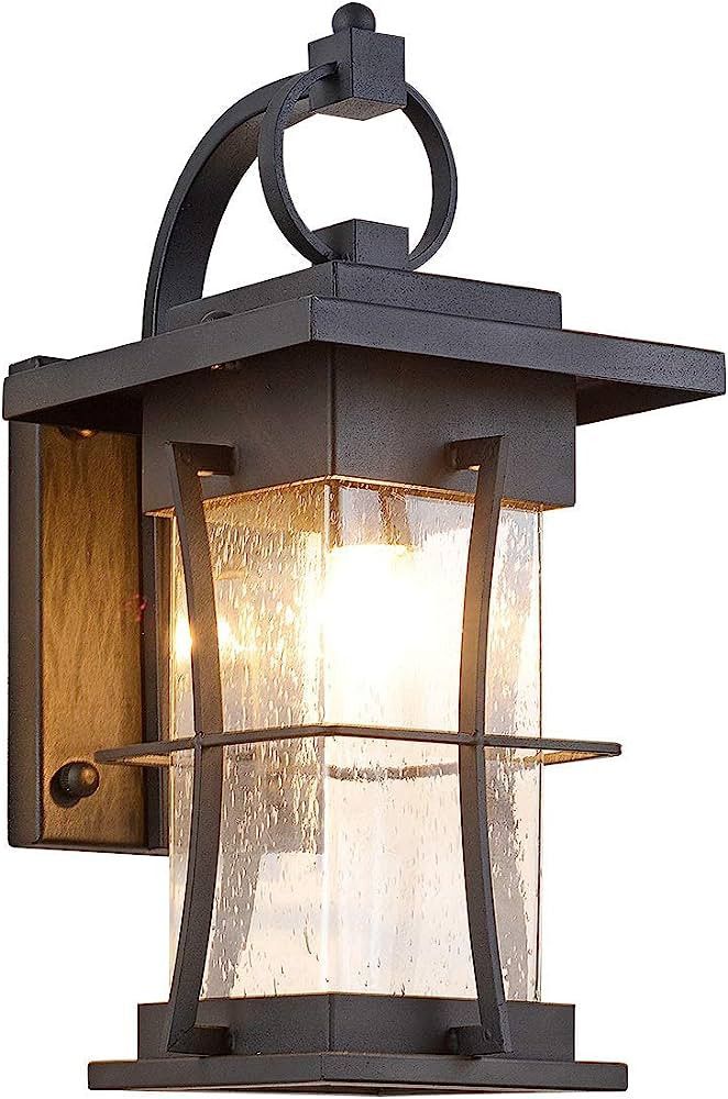 EERU Waterproof Outdoor Wall Sconces Light Fixtures Exterior Wall Lantern Outside House Lamps Bla... | Amazon (US)