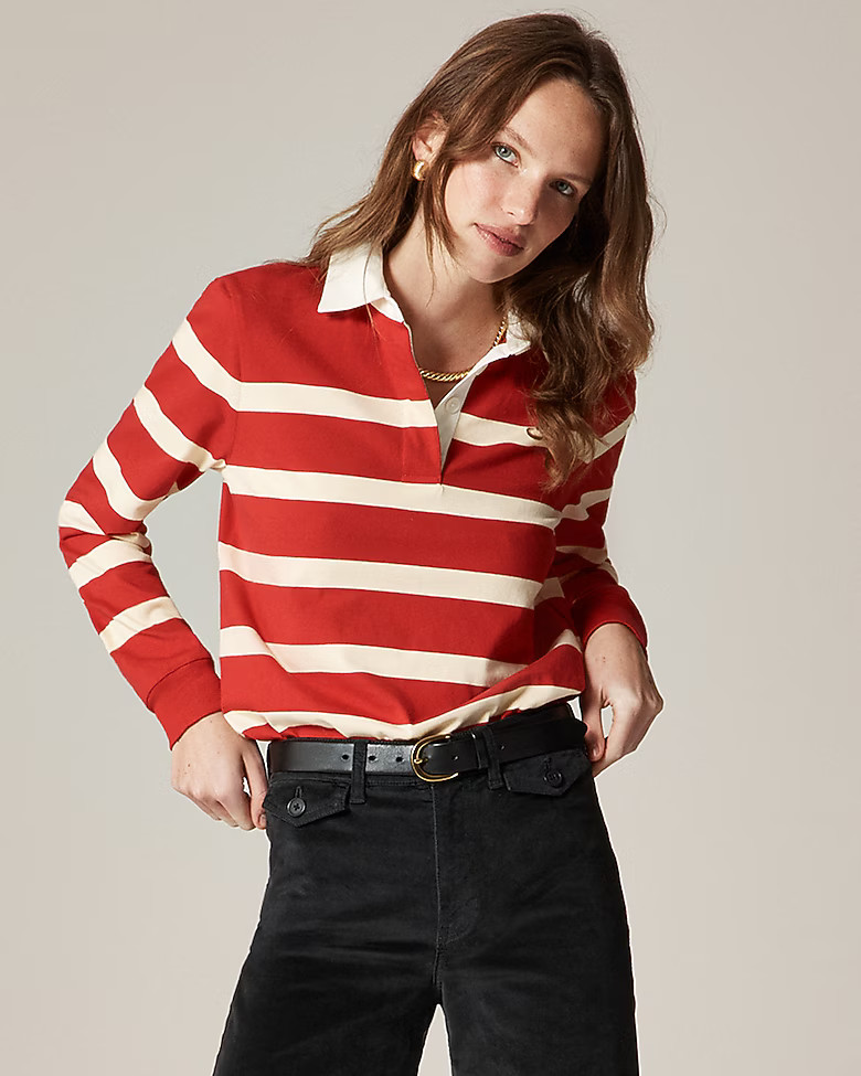 New premium-weight classic rugby shirt | J. Crew US