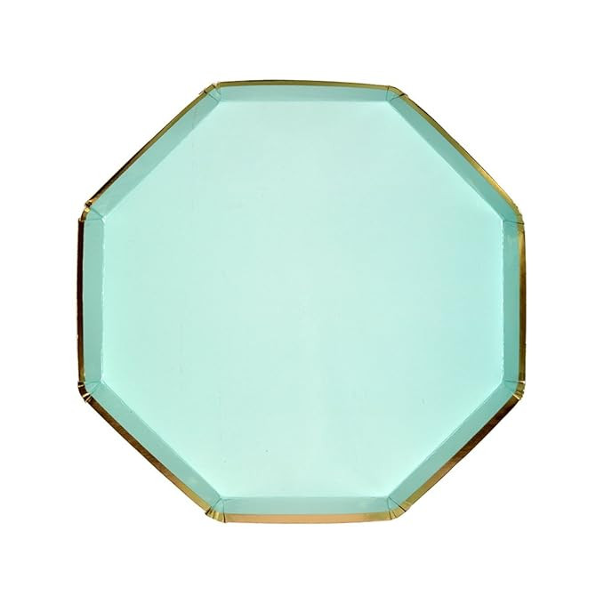 Meri Meri Mint Side Plates - Pack of 8 - Printed Both Sides with Gold Foil Detail | Amazon (US)