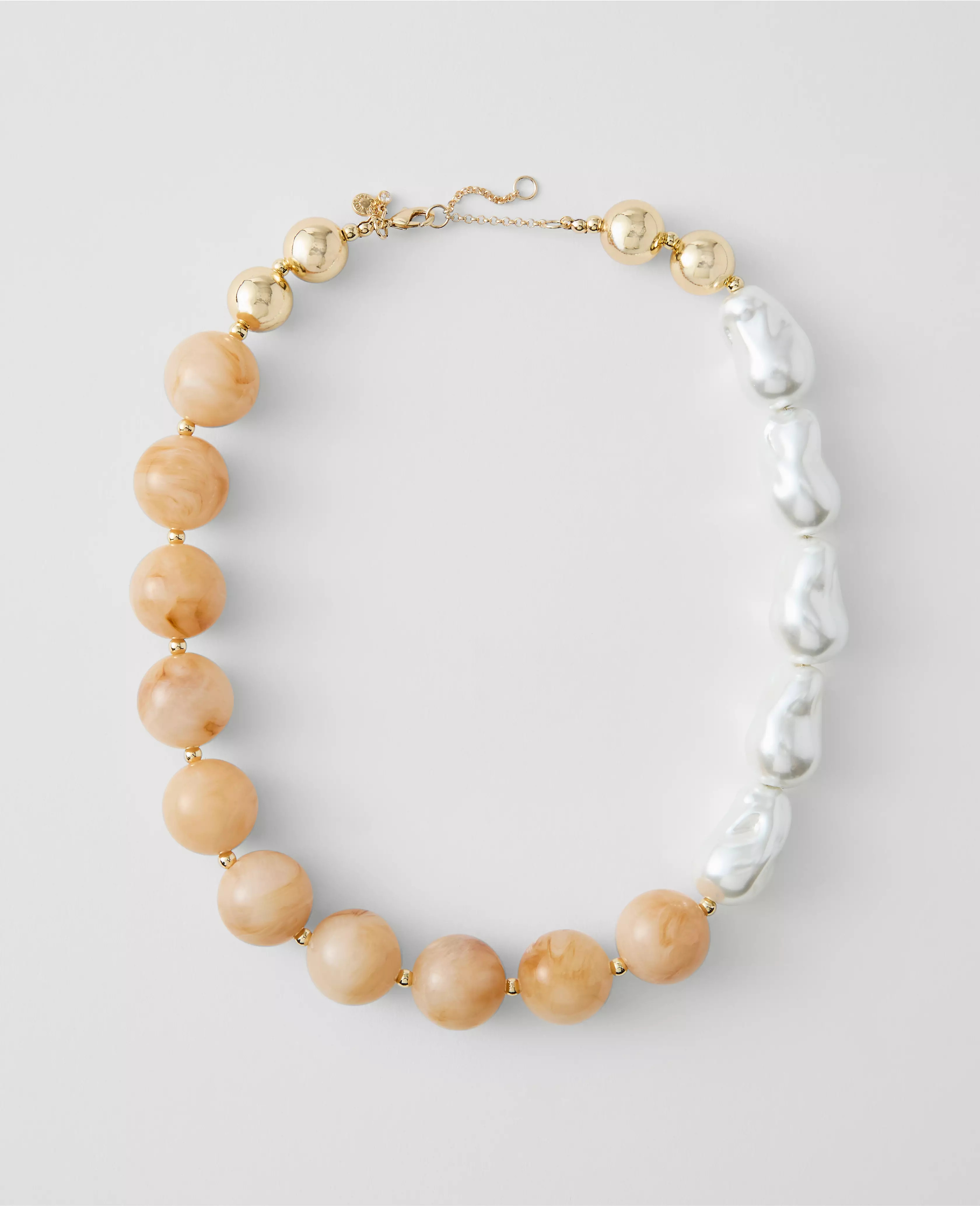 Pearlized Stone Statement Necklace | Ann Taylor
