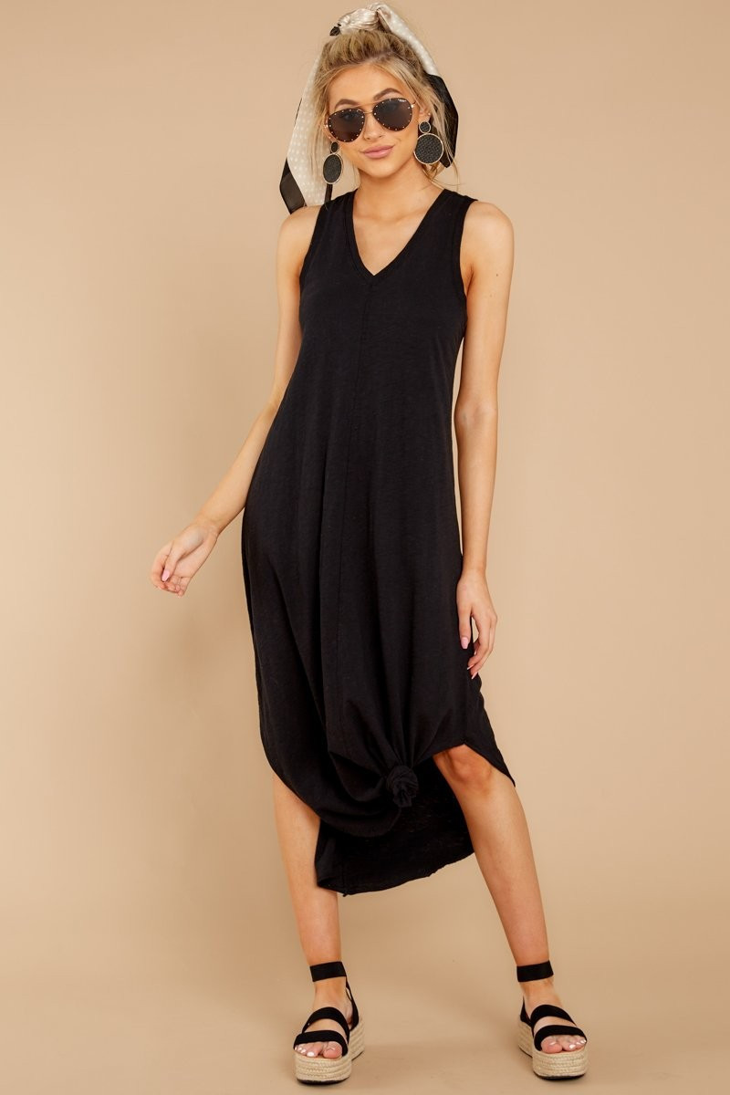 Black Reverie Midi Dress | Red Dress 