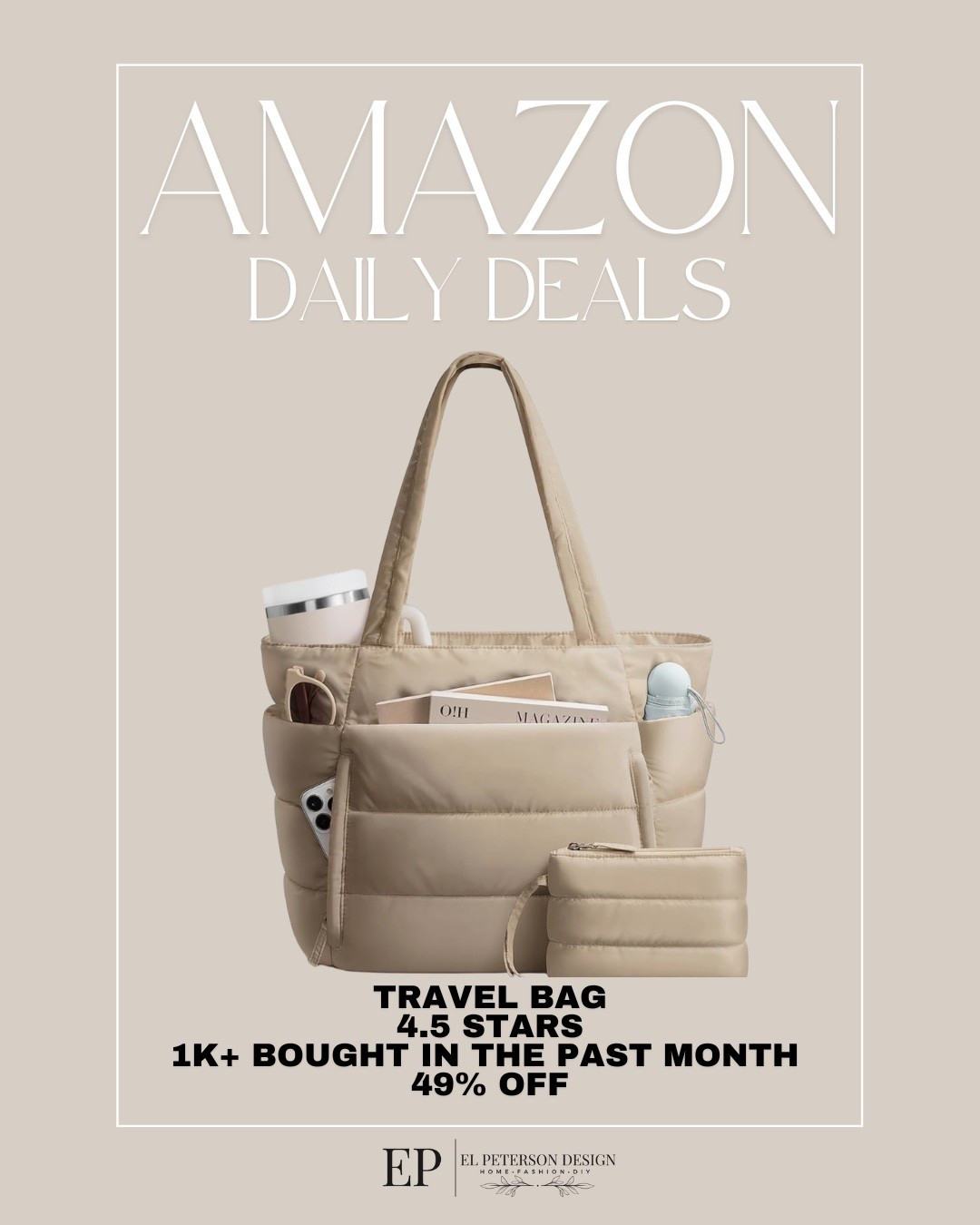 Amazon Daily Deals
Travel bag 

#LTKSaleAlert