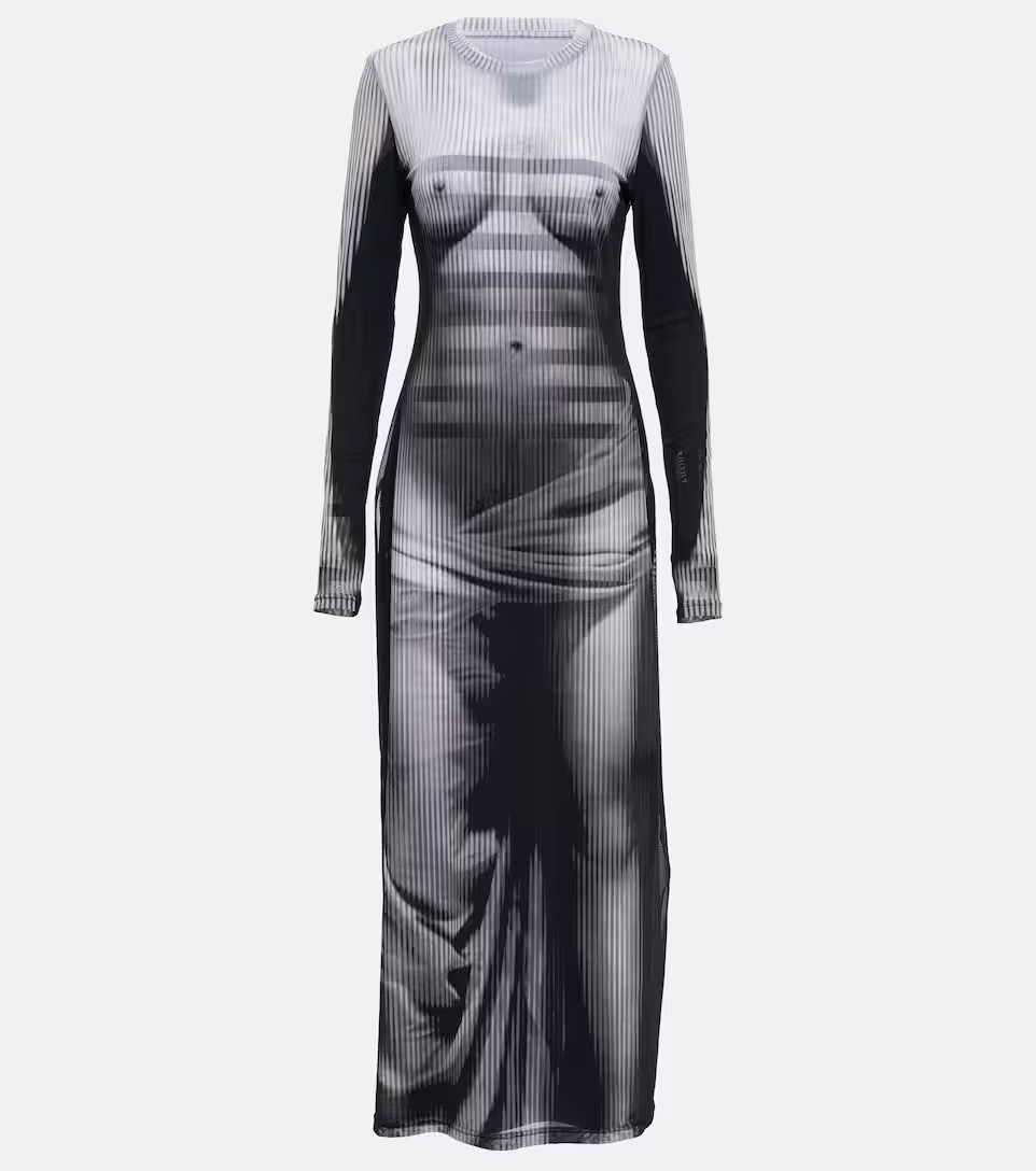 x Jean Paul Gaultier Body Morph mesh maxi dress | Mytheresa (US/CA)