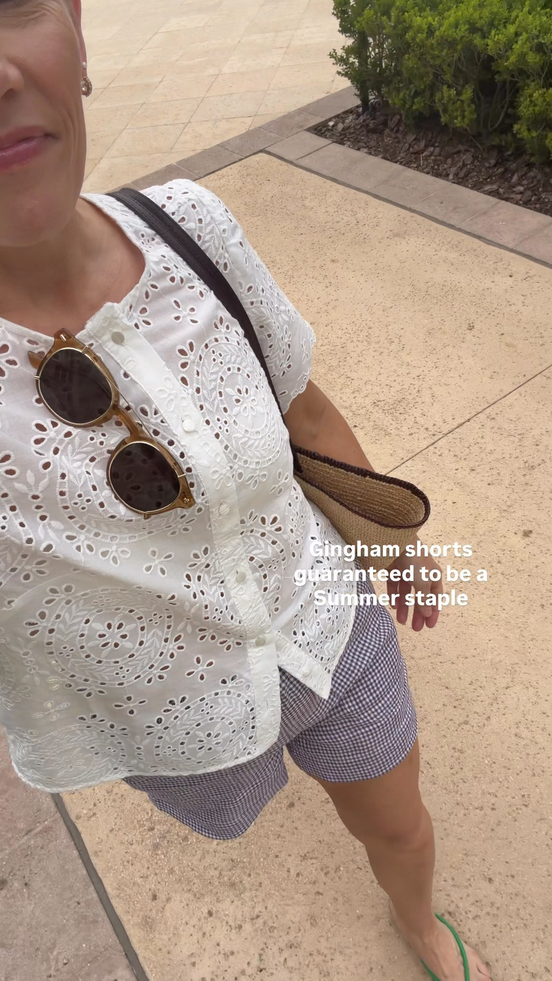 Gingham shorts! Wearing my regular size small but size up one for an easier fit. The matching top was just restocked too! @Quince #quincepartner @Shop.LTK #liketkit

#LTKSeasonal #LTKOver40 #LTKootd