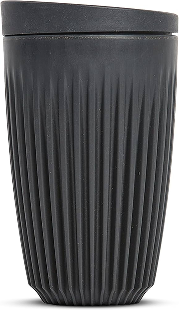 HUSKEE Coffee Cups with Lids - Reusable Coffee Cup with Unique Fins for Espresso, Cappuccino, Ame... | Amazon (US)