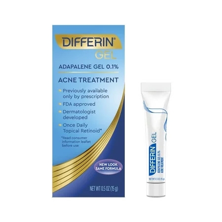 Differin Adapalene Gel 0.1% Acne Treatment, 15 gram | Walmart (US)