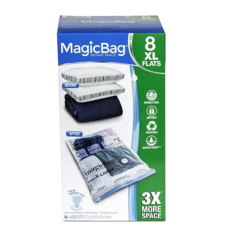 MacigBag XL Flat Space Saver Storage Bags - 8 Pack | Walmart (US)
