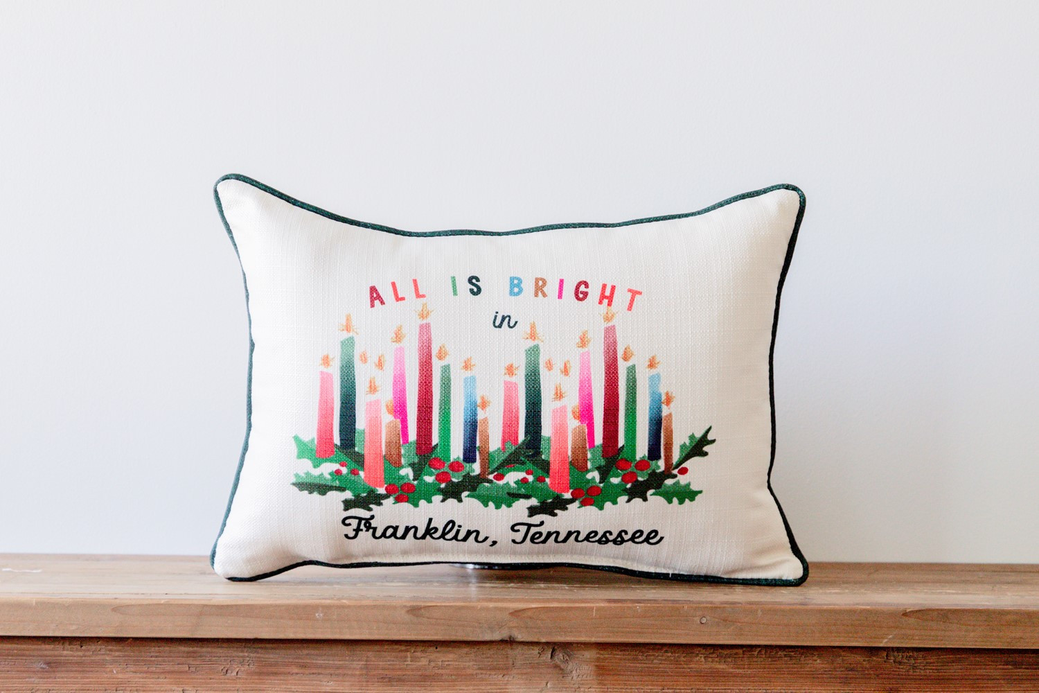 All Is Bright Hometown Pillow | Little Birdie | Little Birdie