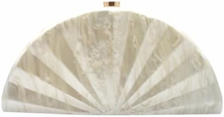 Women Fan Shell Acrylic Clutch Purse Marble Evening Bag Unique Handbag Cute Shell Clutch Wedding ... | Amazon (US)