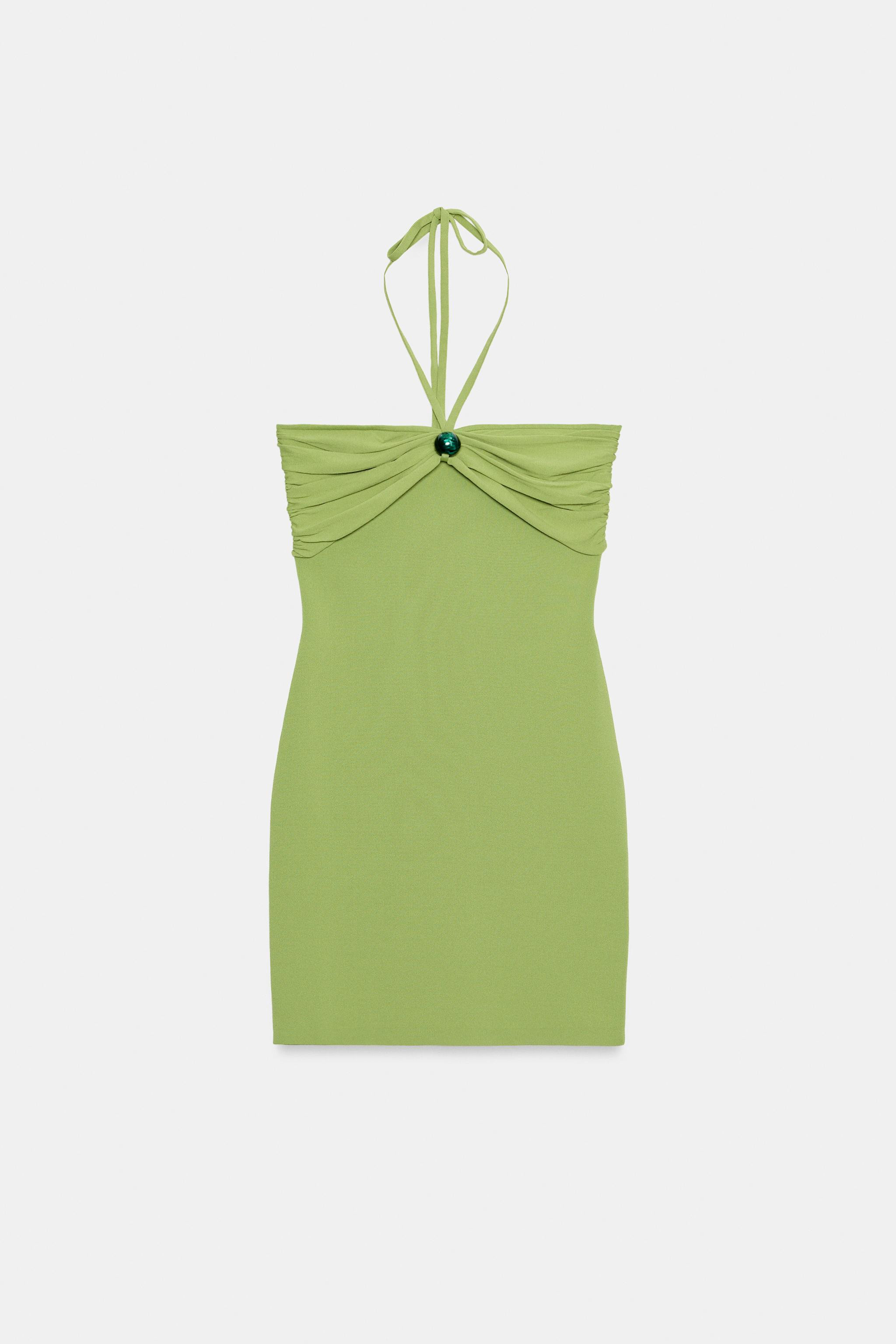 BANDEAU KNIT DRESS WITH BEADS | Zara US