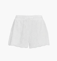 The Audrey Shorts - White Trellis Broderie | Hill House Home US