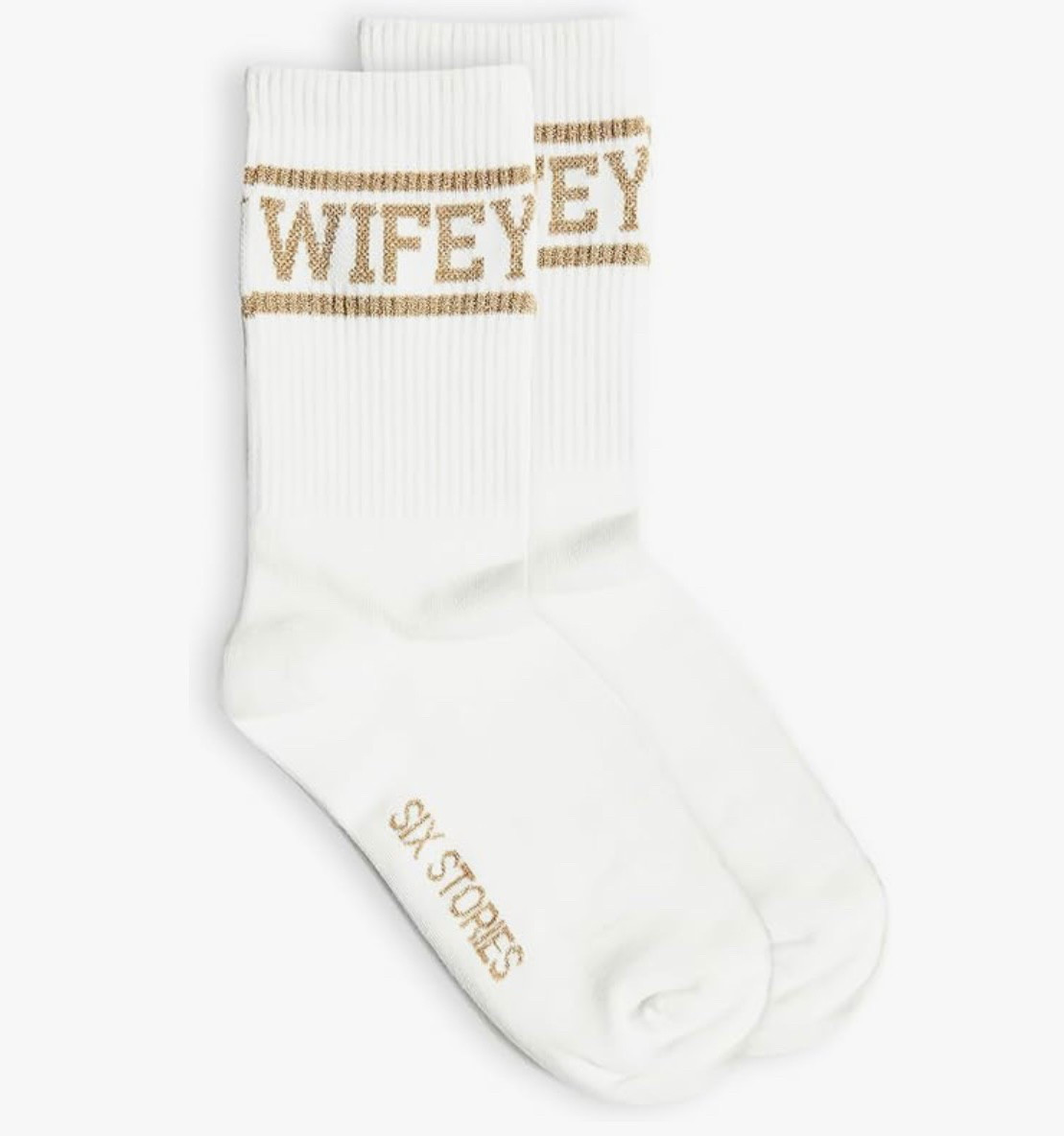 Wifey Socks from Six Stories

Socks for the Stylish Newlywed Chic | Soft, Comfy, Honeymoon Essential with Gold Text | Unique Gift for Wives on Anniversary | Birthday | Wedding | Amazon find | Amazon Prime

#LTKWedding #LTKStyleTip #LTKActive