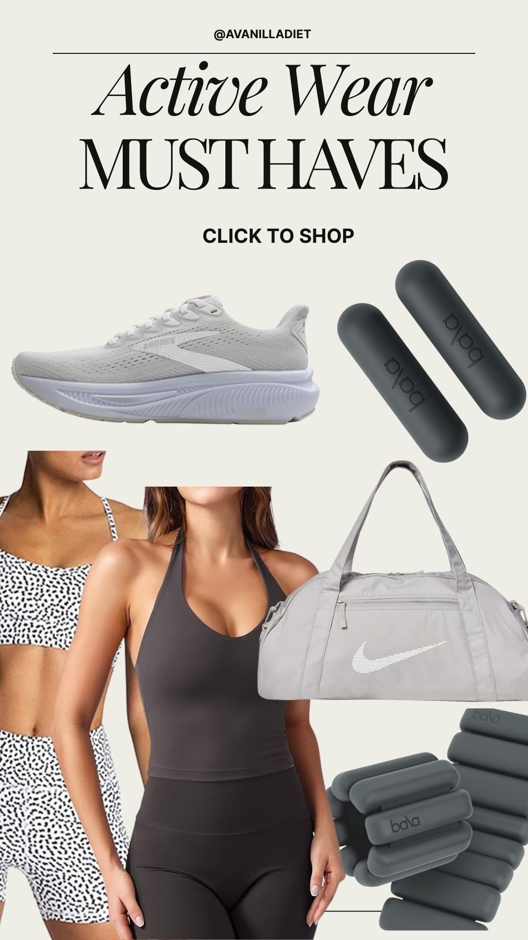 Active wear must haves 👟🖤

#activegirl #gymessentials #fitgirlfinds #athleisurestyle #workoutgear #wellnesslifestyle #lululemondupes #ltksports #fitnessfavorites

#LTKfitnessgoals #LTKFindsUnder100 #LTKActive