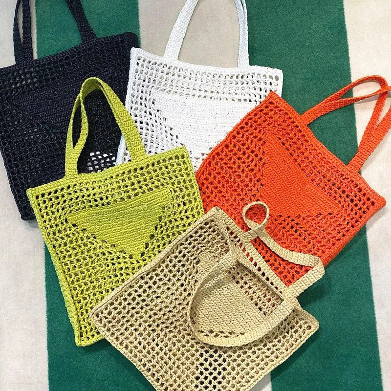 Summer Beach Womens Designer Shoulder Bag pink white Crochet tote bag luggage handbag weave Luxur... | DHGate