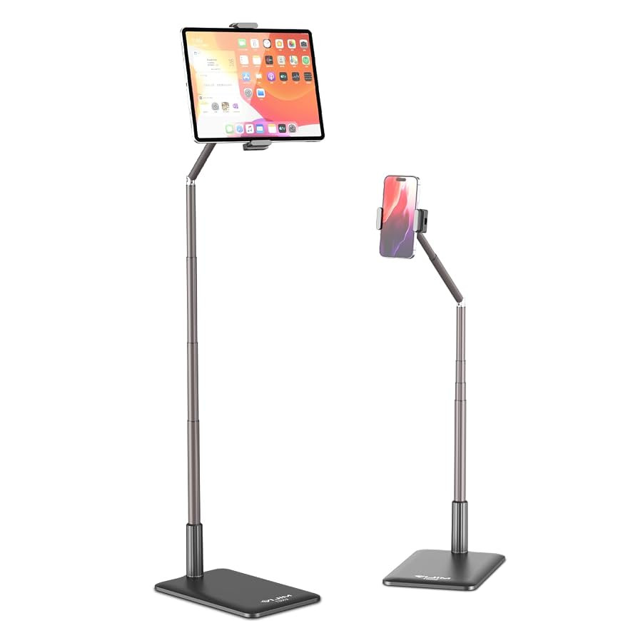 VIJIM Tablet Floor Stand Holder, Phone Stand for Recording, Adjustable Cell Phone & Tablet Holder... | Amazon (US)