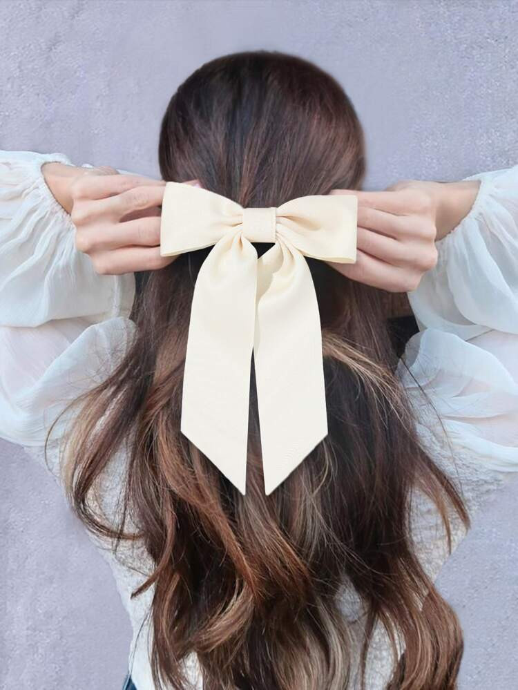 Solid Bow Decor Hair Clip | SHEIN