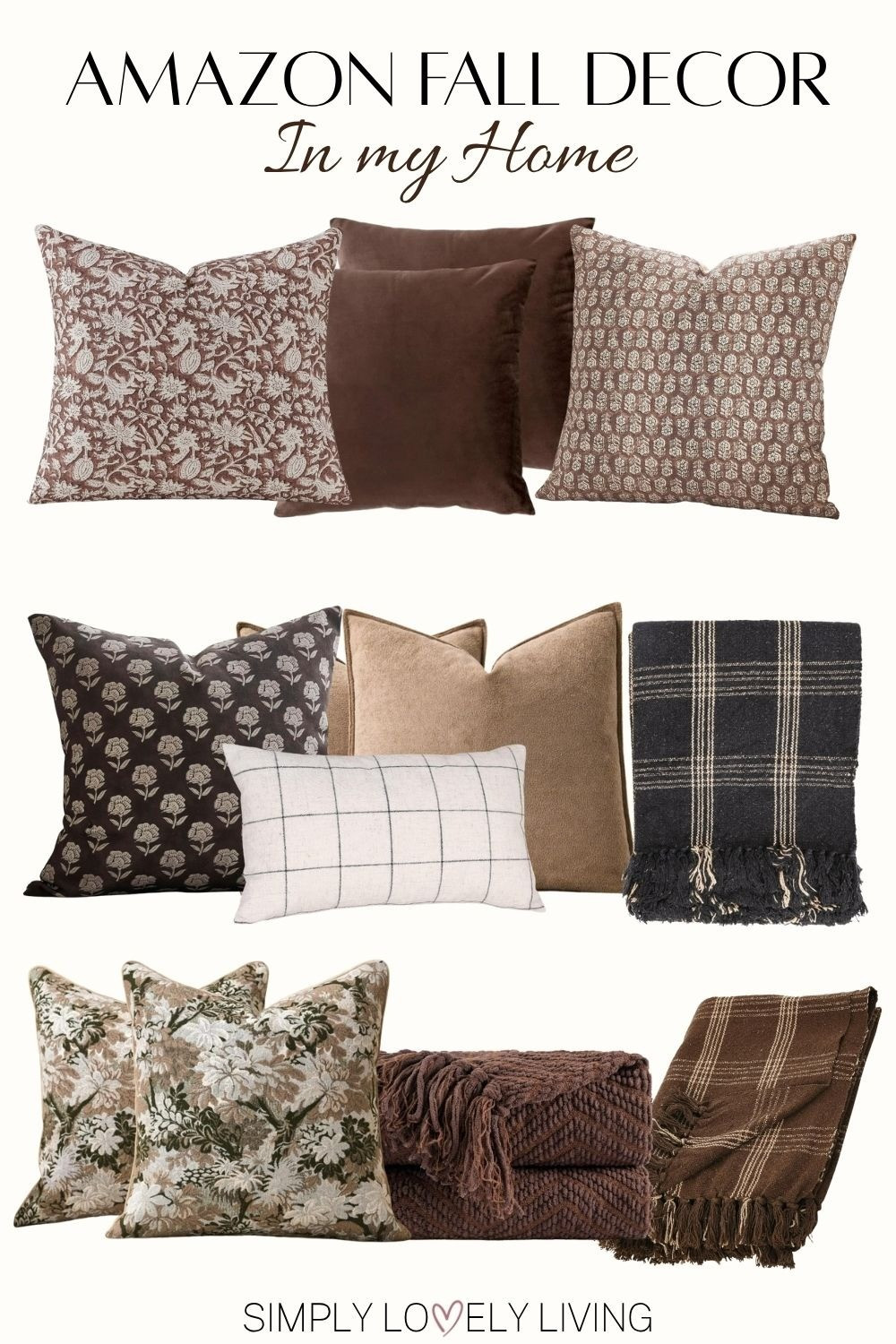 Amazon Fall pillow covers. Shop my Fall pillow covers. I have them all! Brown pillow covers, plaid pillow covers, floral pillow covers. Plaid throw blankets, knit throw blankets! #falldecor

#LTKHome #LTKSeasonal