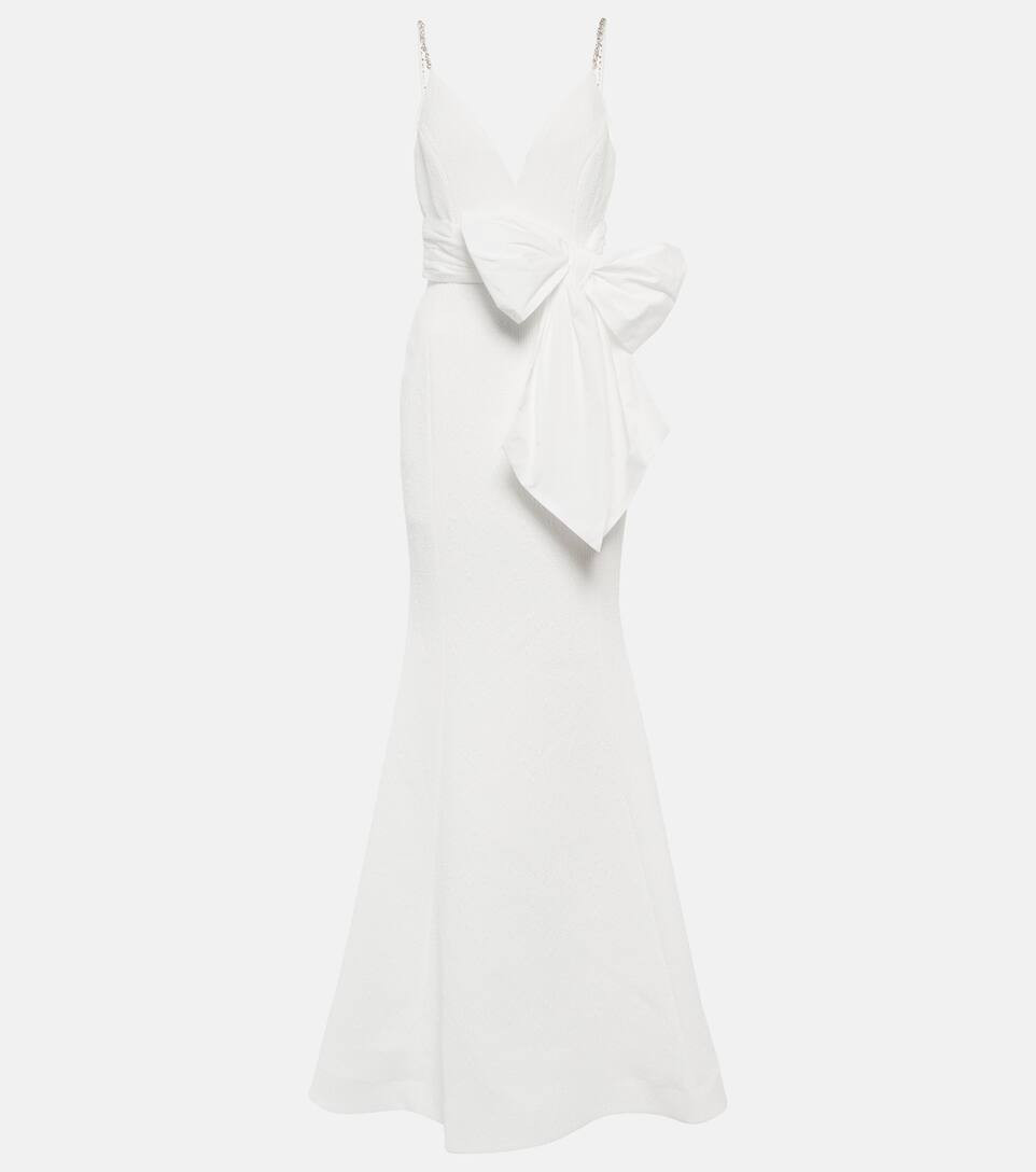 Bridal Genevieve bow-trimmed crêpe gown | Mytheresa (US/CA)