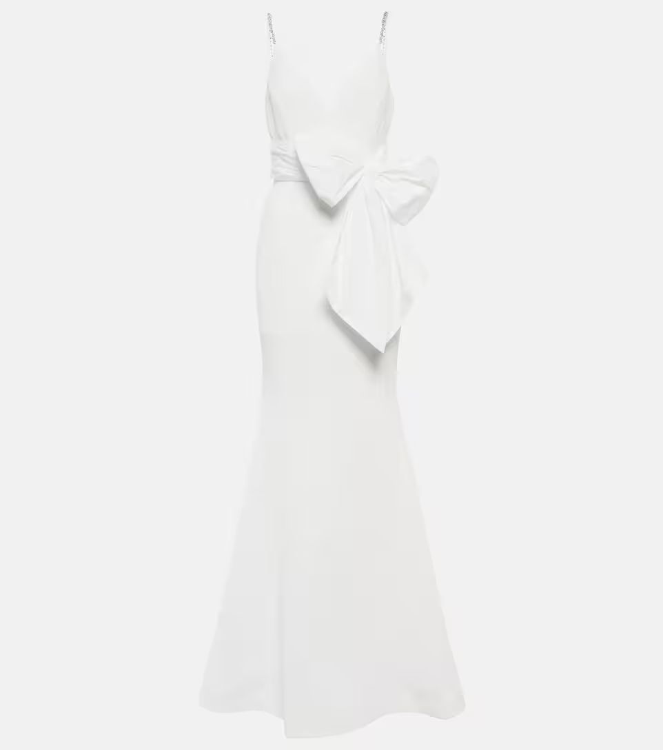Bridal Genevieve bow-trimmed crêpe gown | Mytheresa (US/CA)