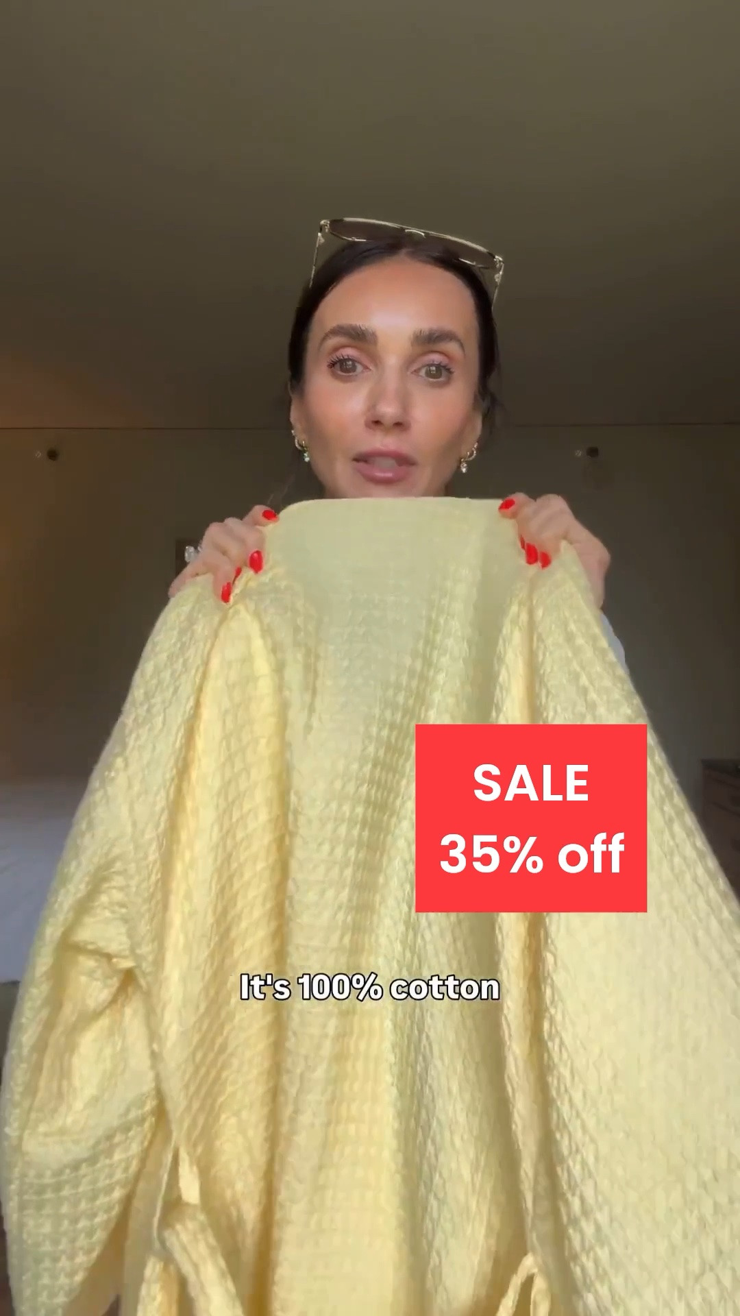My favorite waffle robe is on sale, 35% off.

#LTKSaleAlert #LTKOver40