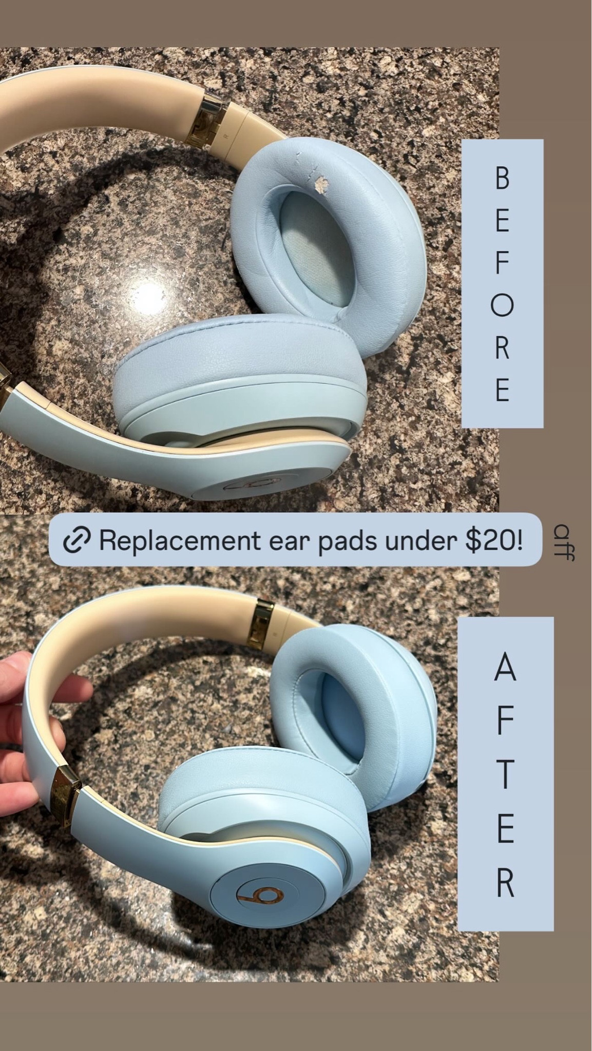 It's so easy to repair your old beats headphones with these replacement ear pads from Amazon!
.......
Beats headphones Beats Studio headphones over ear headphones gifts for him gifts for her gifts for sale gifts for son gifts for kids gifts for friends gifts under $100 Amazon gifts last minute gifts Amazon finds gym essentials travel essentials 

#LTKFitness #LTKFindsUnder100 #LTKKids