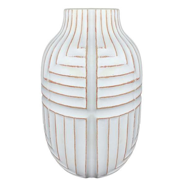 White Ceramic Vase, 12.8" | At Home