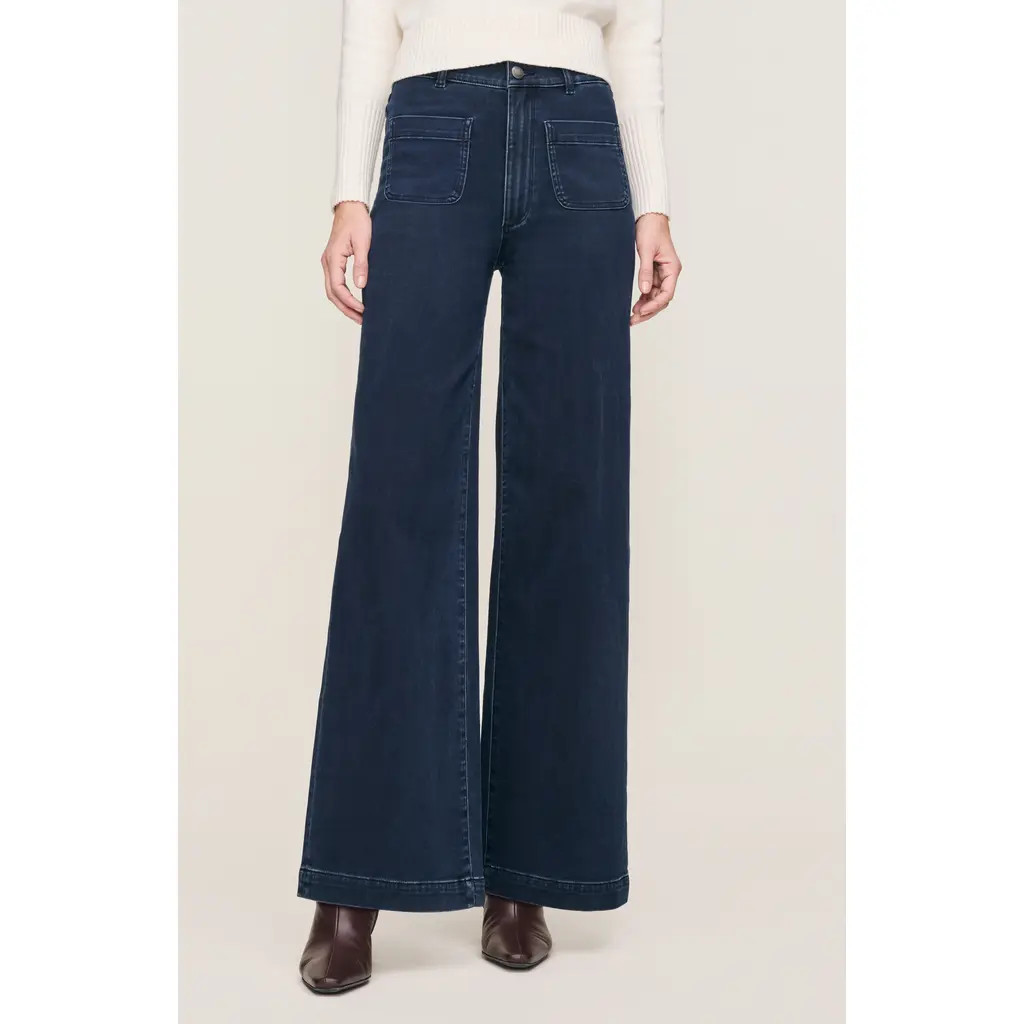 DL1961 Hepburn High Rise Wide Leg Jeans in Social at Nordstrom, Size 27 | Nordstrom