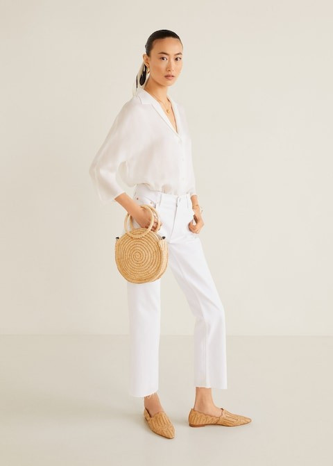 Straight crop Sayana jeans | MANGO (US)