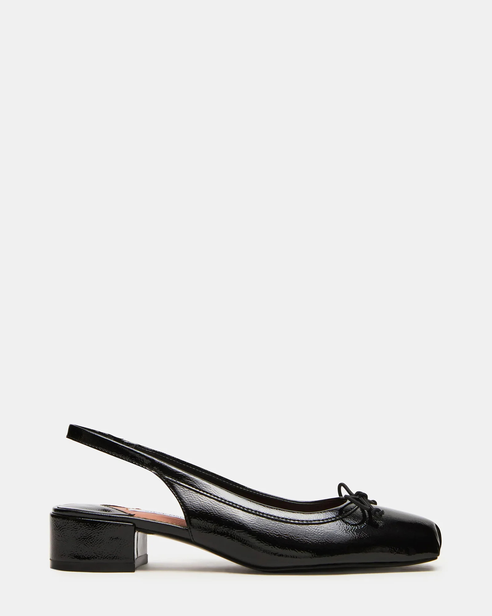 LOVED Black Square-Toe Slingback Ballet Heels | Women's Designer Heels | Steve Madden (Canada)