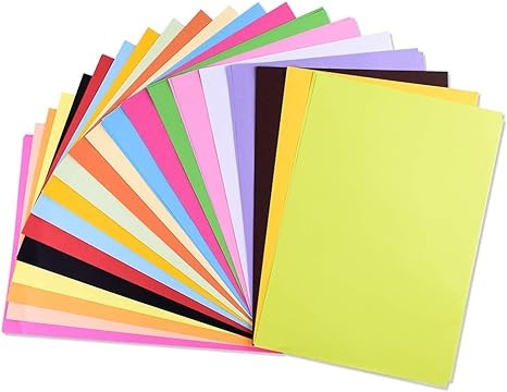 Colored Paper, Colored A4 Copy Paper, Crafting Decorating Cut-to-Size Paper 100 Sheets 20 Colors ... | Amazon (US)