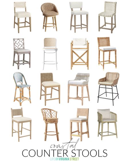 All of my top picks for coastal counter stools! Includes rattan stools, wood stools, rope bar stools, upholstered counter stools and more! Get my tips and more finds here: https://lifeonvirginiastreet.com/coastal-counter-stools/.
.
#ltkhome #ltksalealert #ltkseasonal #ltkfind #ltkfamily kitchen island seating, bar stools, barstools, coastal decorating ideas


#LTKSeasonal #LTKsalealert #LTKhome