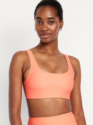 Matte Scoop-Neck Bikini Swim Top | Old Navy (US)