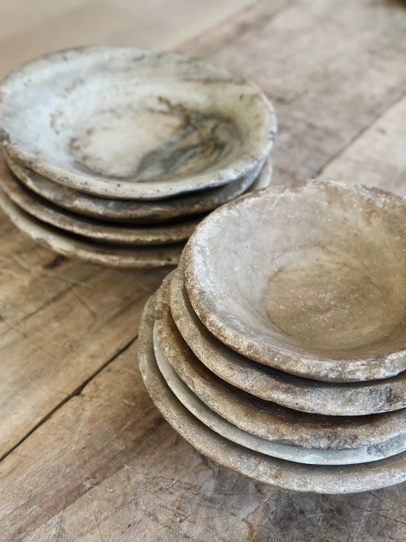 Vintage Rustic Marble Bowls - Etsy | Etsy (US)