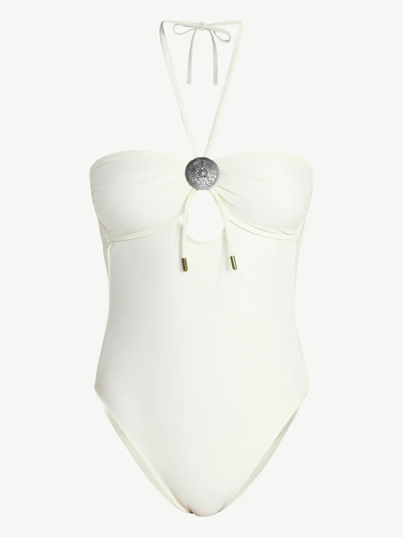 No Boundaries Bolo Tie One-Piece Swimsuit, Women\u2019s XXS-XXL - Walmart.com | Walmart (US)