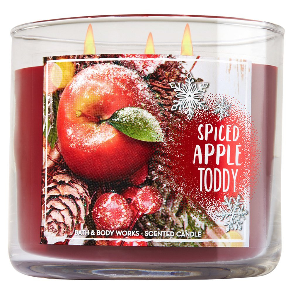 Bath & Body Works 3-Wick Candle in Spiced Apple Toddy | Amazon (US)